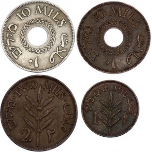 Palestine Lot of 4 Coins 1927 - 1943