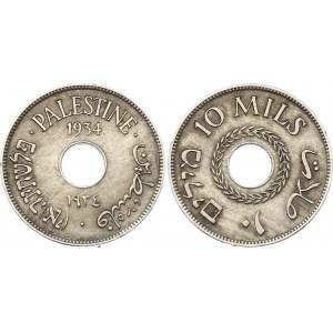 Palestine 10 Mils 1934