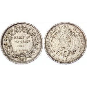 Bolivia 50 Centavos 1898 PTS CB