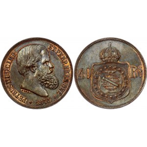 Brazil 40 Reis 1875