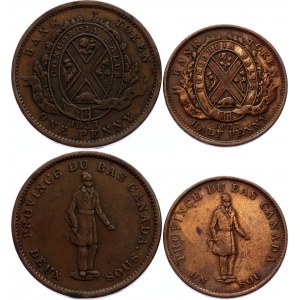 Canada 1/2 & 1 Penny 1837 Tokens
