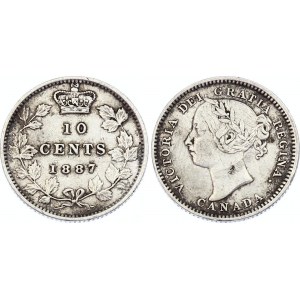 Canada 10 Cents 1887 Rare