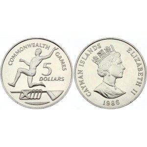 Cayman Islands 5 Dollars 1986