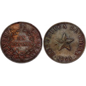 Chile 1 Centavo 1853
