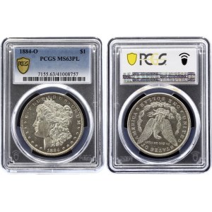 United States 1 Dollar 1884 O PCGS MS63 PL
