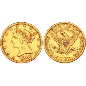 United States 5 Dollars 1886 S