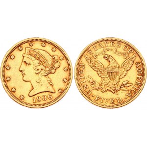 United States 5 Dollars 1906