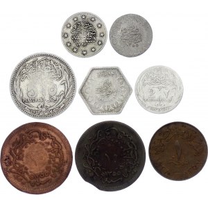 Egypt & Turkey Lot of 8 Coins 1861 - 1938