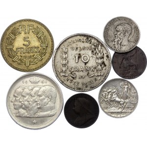 Europe Lot of 7 Coins 1901 - 1951