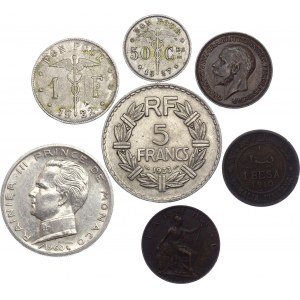 World Lot of 7 Coins 1902 - 1960