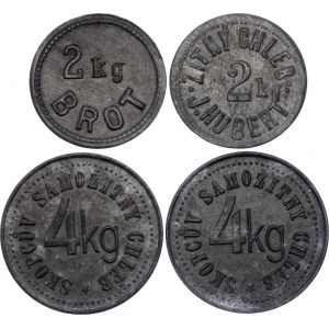 Czechoslovakia 2 x 2 & 4 Kg of Bread Tokens (ND)