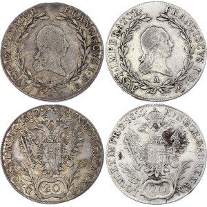 Austria 2 x 20 Kreuzer 1810 & 1811 A