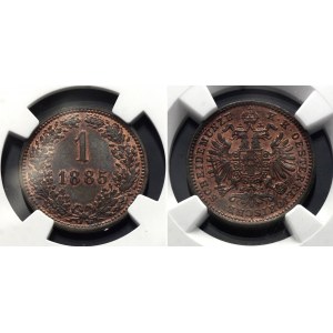 Austria 1 Kreuzer 1885 NGC 65 RB