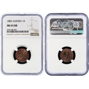 Austria 1 Kreuzer 1885 NGC 65 RB