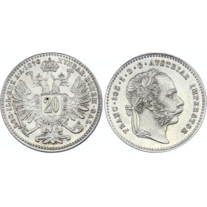 Austria 20 Kreuzer 1870