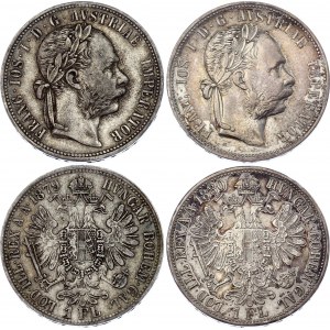 Austria 2 x 1 Florin 1879 & 1880