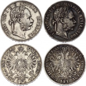 Austria 2 x 1 Florin 1887 & 1889