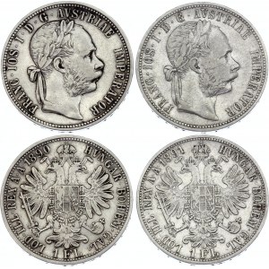 Austria 2 x 1 Florin 1890 & 1891