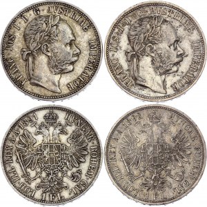 Austria 2 x 1 Florin 1891 & 1892