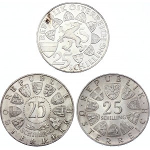 Austria 3 x 25 Schilling 1955 - 1968