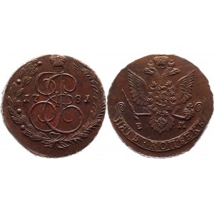 Russia 5 Kopeks 1781 EM