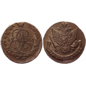 Russia 5 Kopeks 1786 EM