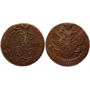 Russia 5 Kopeks 1788 EM