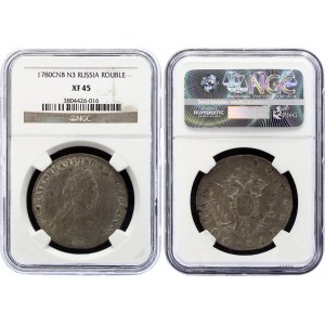 Russia 1 Rouble 1780 СПБ ИЗ NGC XF45