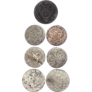 Russia - Poland Lot of 7 Coins 1816 - 1840