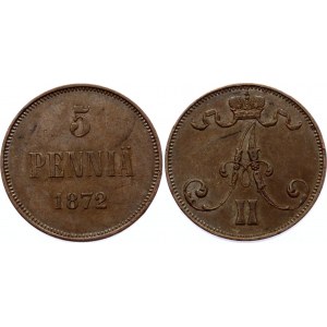 Russia - Finland 5 Pennia 1872