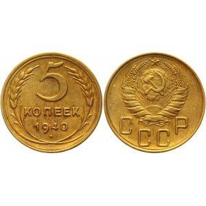 Russia - USSR 5 Kopeks 1940