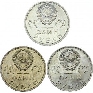 Russia - USSR 3 x 1 Rouble 1965