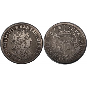 German States Brandenburg 18 Groschen (1/5 Taler) 1674 HS