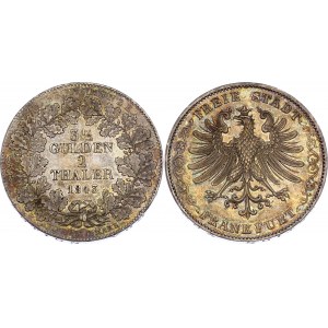 German States Frankfurt 2 Taler (3-1/2 Gulden) 1843