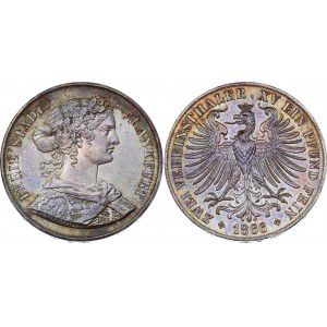 German States Frankfurt 2 Taler (3-1/2 Gulden) 1866