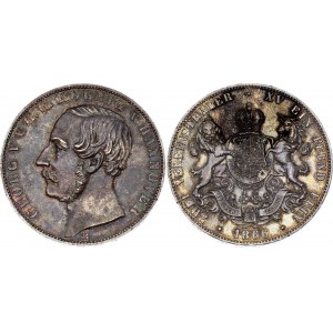 German States Hannover 2 Taler (3-1/2 Gulden) 1866 B