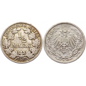 Germany - Empire 1/2 Mark 1907 A
