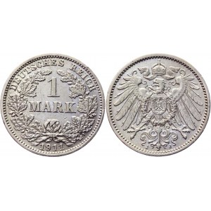 Germany - Empire 1 Mark 1911 J