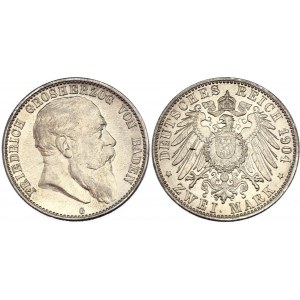 Germany - Empire Baden 2 Mark 1904 G
