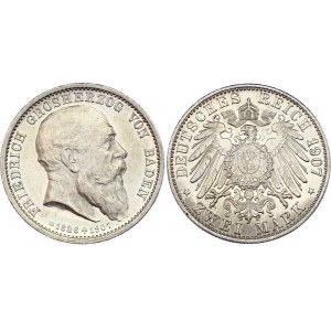Germany - Empire Baden 2 Mark 1907