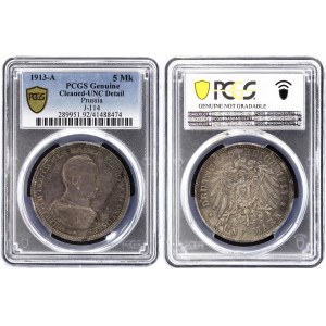 Germany - Empire Prussia 5 Mark 1913 A PCGS UNC