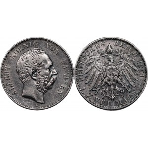 Germany - Empire Saxony-Albertine 2 Mark 1901 E