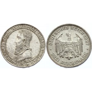 Germany - Weimar Republic 3 Reichsmark 1927 F