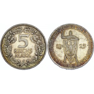 Germany - Weimar Republic 5 Reichsmark 1925 J