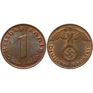 Germany - Third Reich 1 Pfennig 1937 J