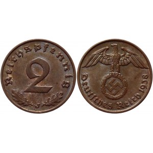 Germany - Third Reich 2 Pfennig 1938 J