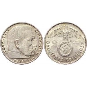 Germany - Third Reich 2 Reichsmark 1937 A