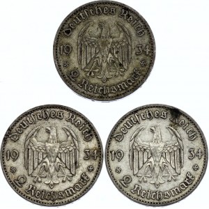 Germany - Third Reich 3 x 2 Reichsmark 1934