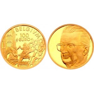 Belgium 100 Euro Gold Medal 1996