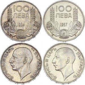 Bulgaria 2 x 100 Leva 1934 & 1937